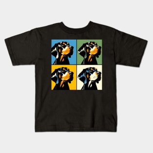 Black and Tan Coonhound Pop Art - Dog Lovers Kids T-Shirt